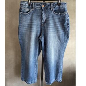 Judy Blue Womens Plus Size Blue Denim Crop/Capri Jeans Sz 18W